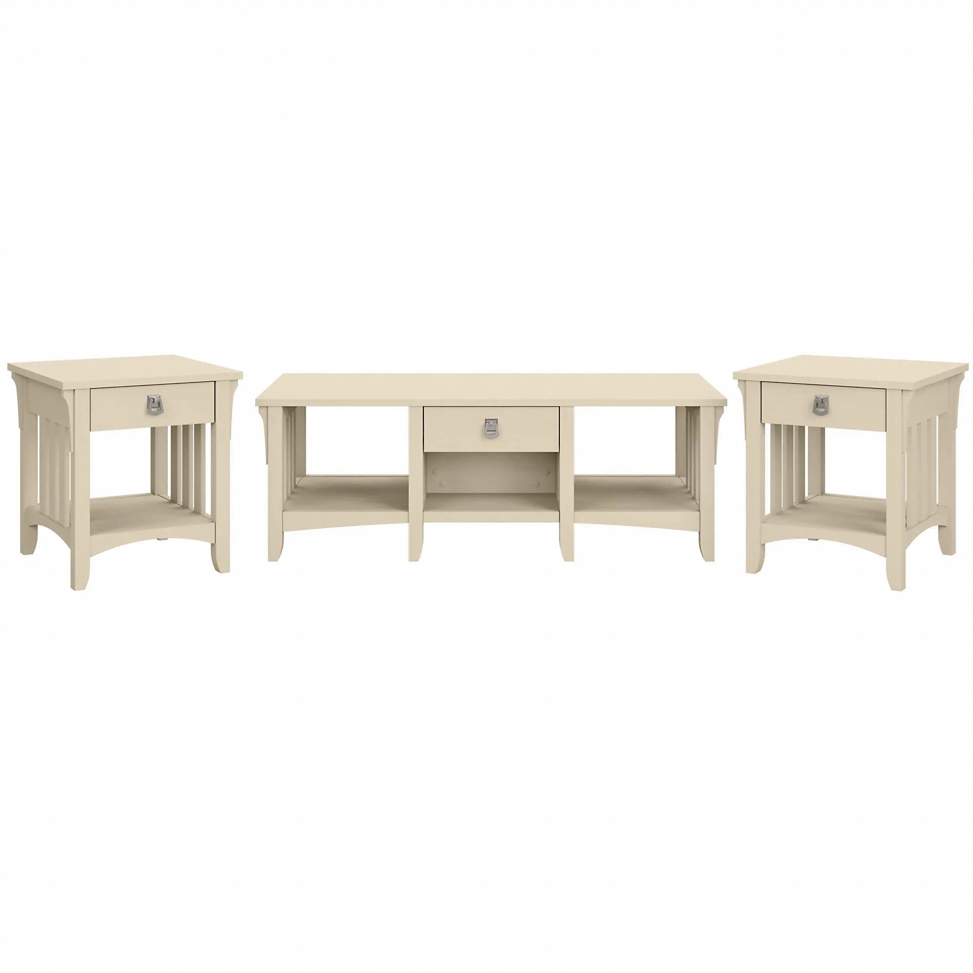 SAL038AW Salinas Antique White 3 Piece Table Set-2