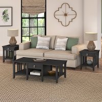 Salinas Vintage Black 3 Piece Table Set