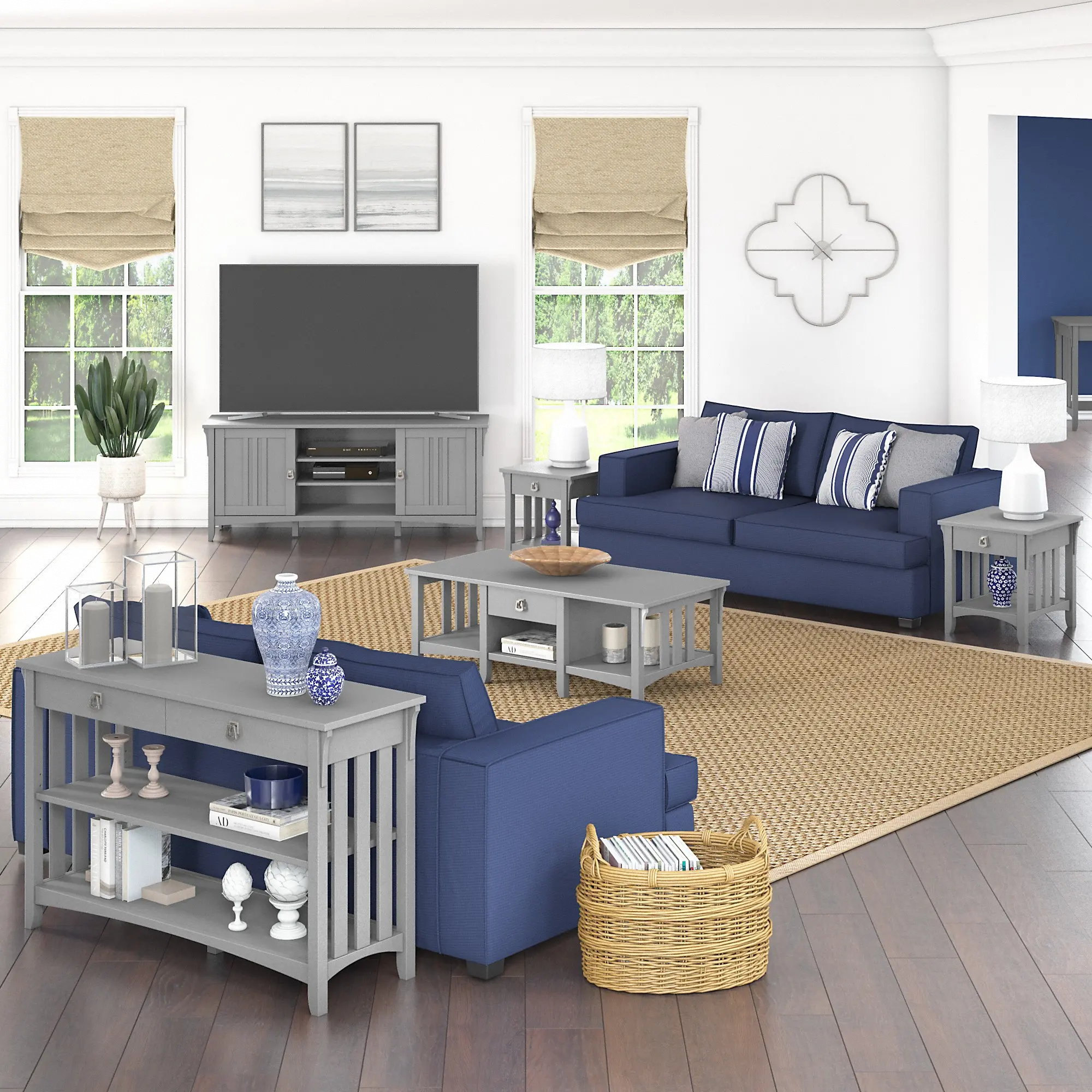SAL041CG Salinas Cape Cod Gray 5 Piece Living Room Set-1