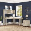 Salinas Antique White L Shaped 3 Piece Desk Set