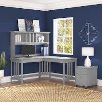 Salinas Cape Code Gray L Shaped 3 Piece Desk Set