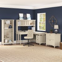 Salinas Antique White Desk 6 Piece Bundle