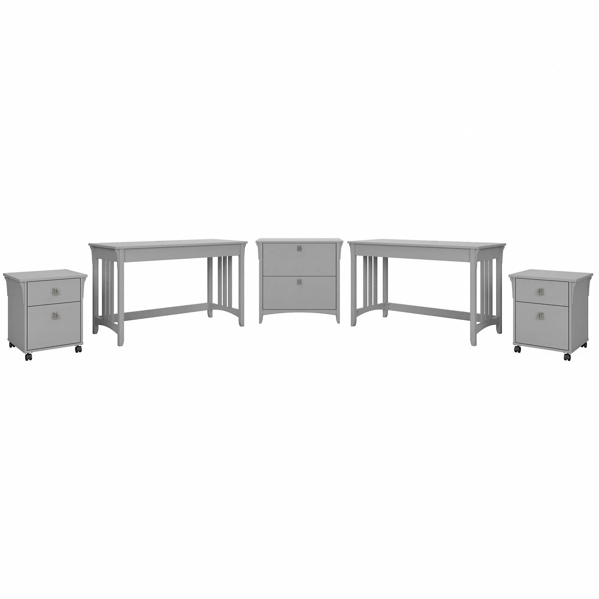 SAL052CG Salinas Cape Cod Gray 2 Person Workstation-1