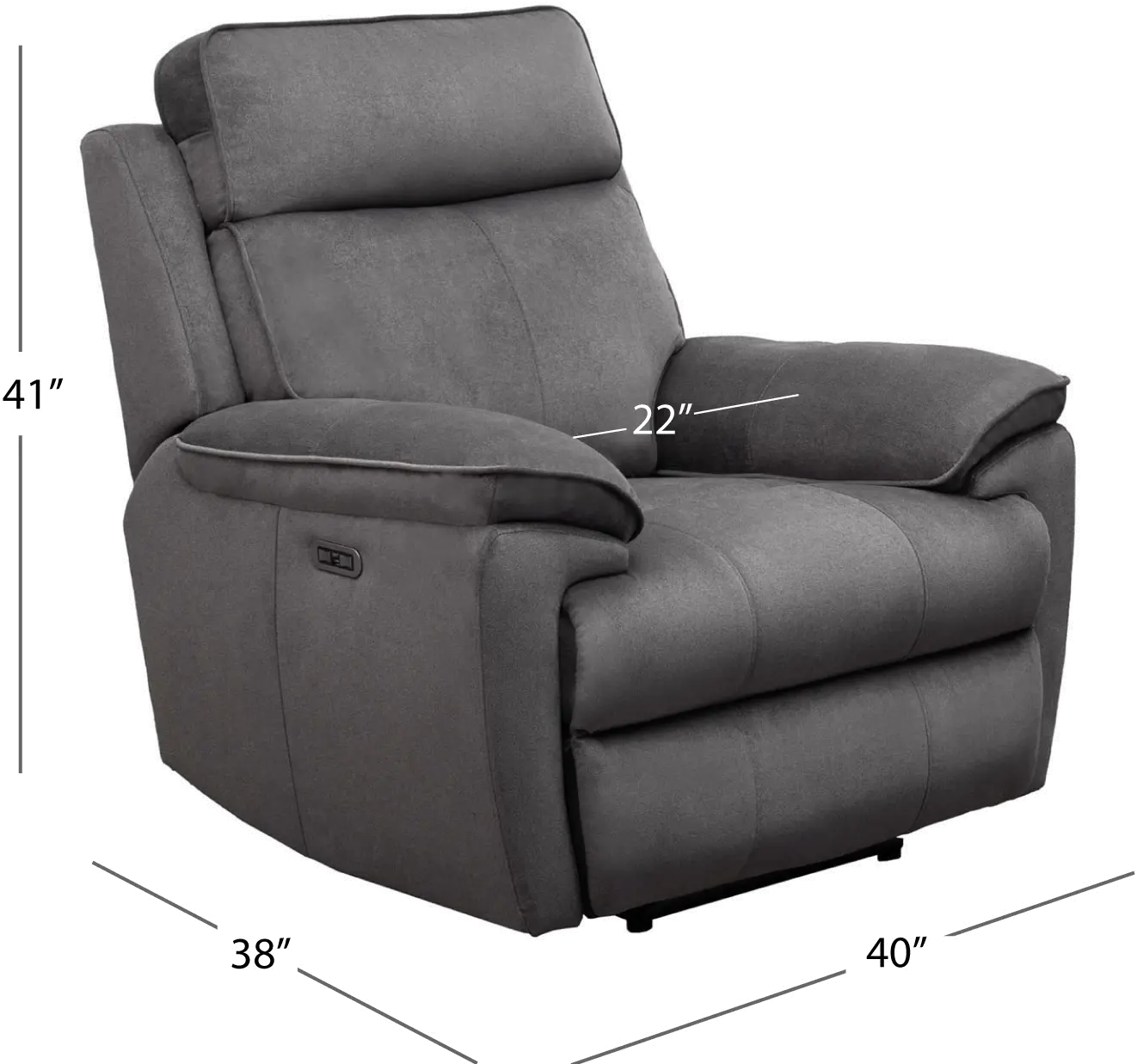Hilda Gray Power Recliner-4
