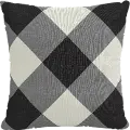 PL18PDMCHCHRTSP 18 Diamond Check Charcoal Pillow - Skyline Furniture