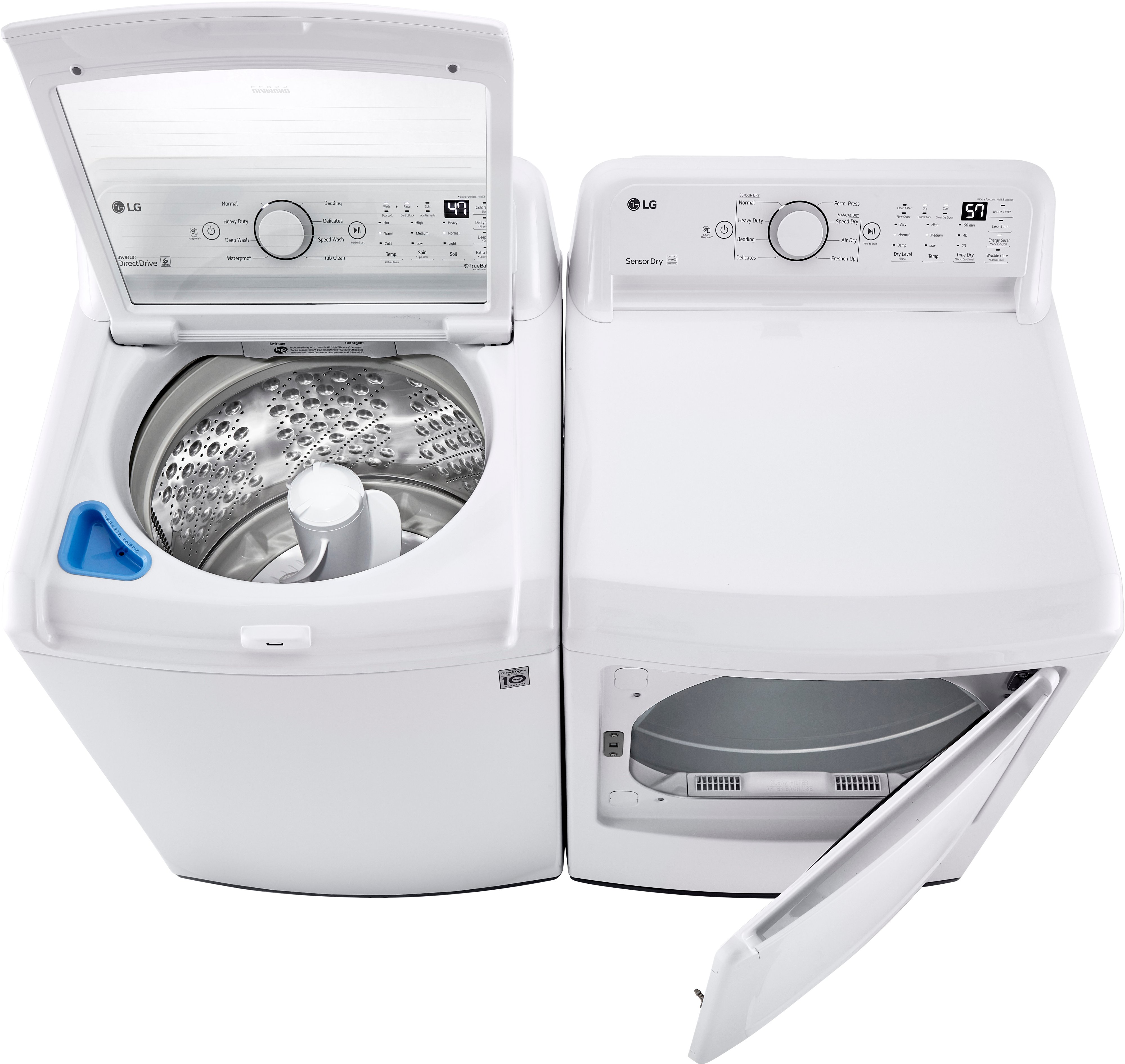KIT LG Washer and Electric Dryer Set - White 7000-2