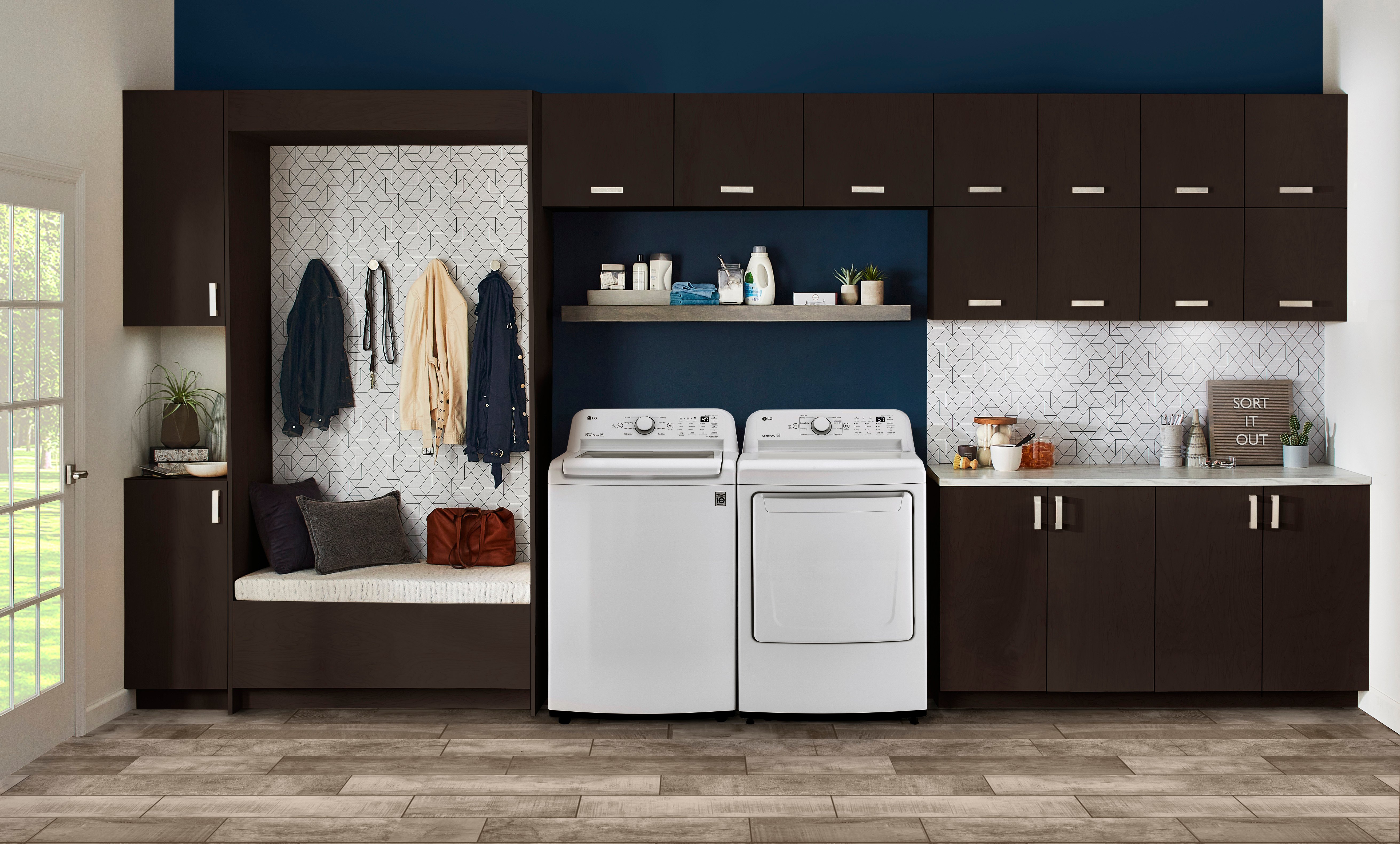 KIT LG Washer and Gas Dryer Set - White 7000-2
