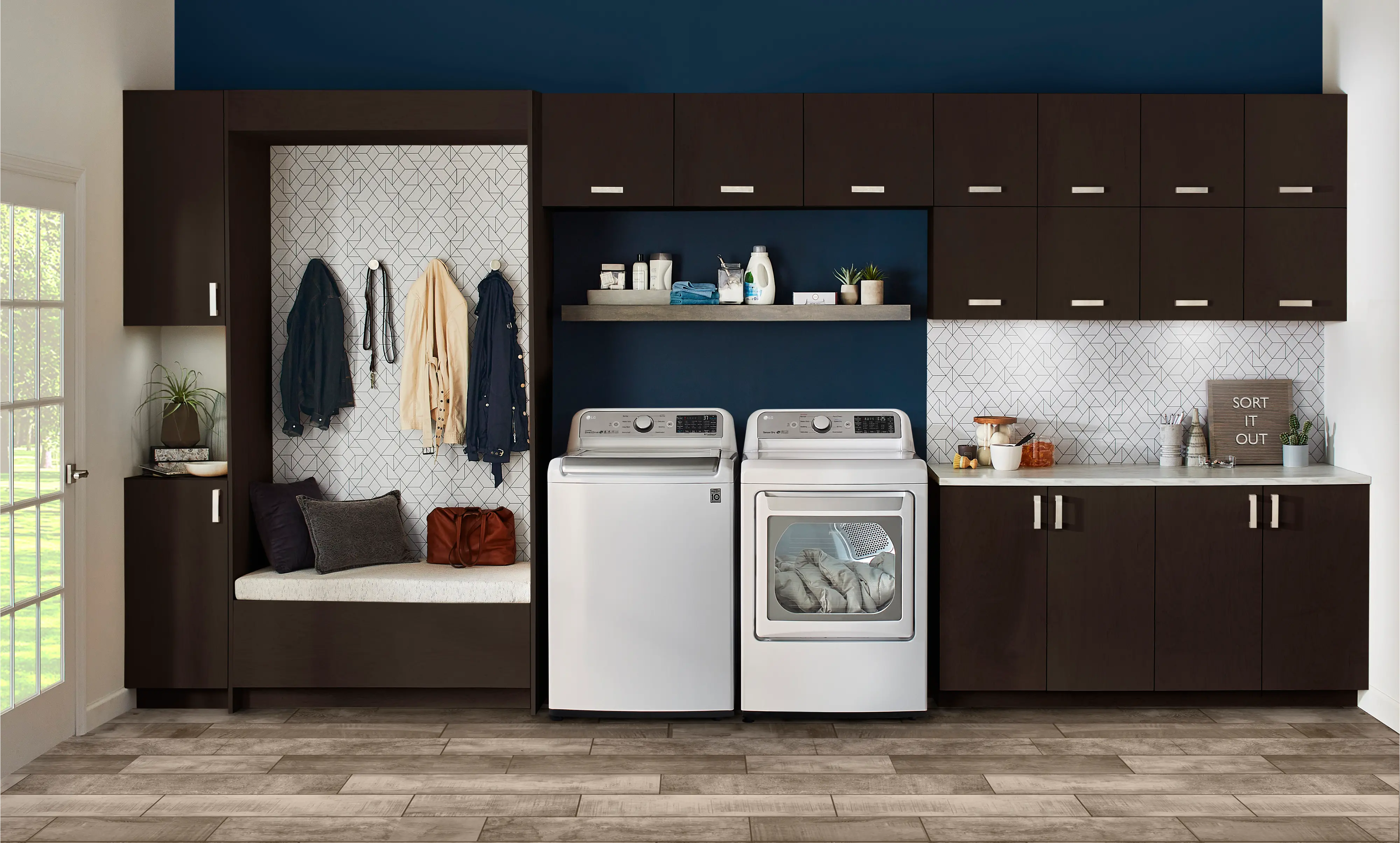 KIT LG Top Load Washer and Gas Dryer Set - White 7300WA-2