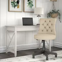 KWS021LW Linen White Oak Desk And Chair- Key West