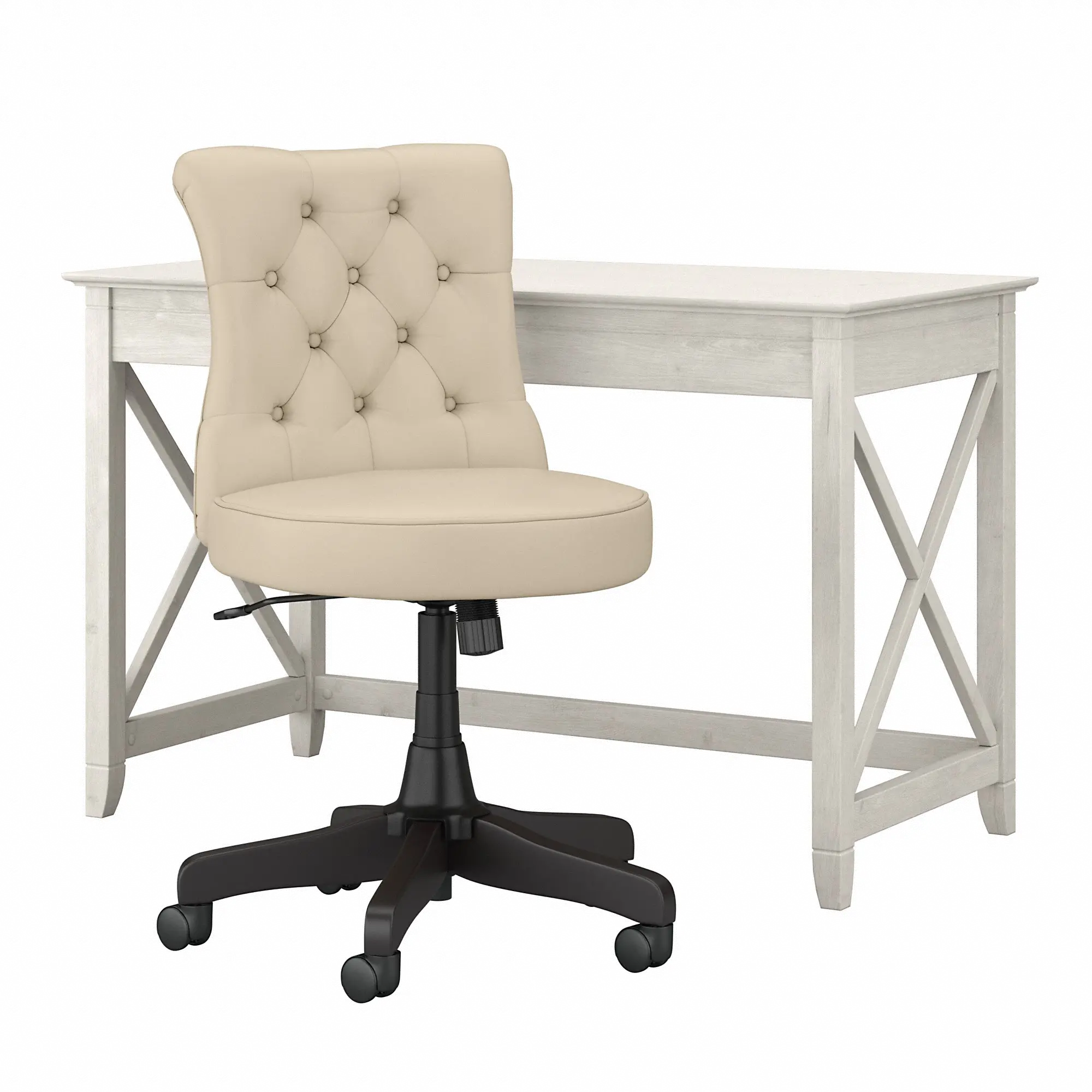 KWS021LW Linen White Oak Desk And Chair- Key West-2