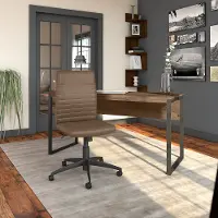 LAT006RB Latitude Rustic Brown Desk And Chair