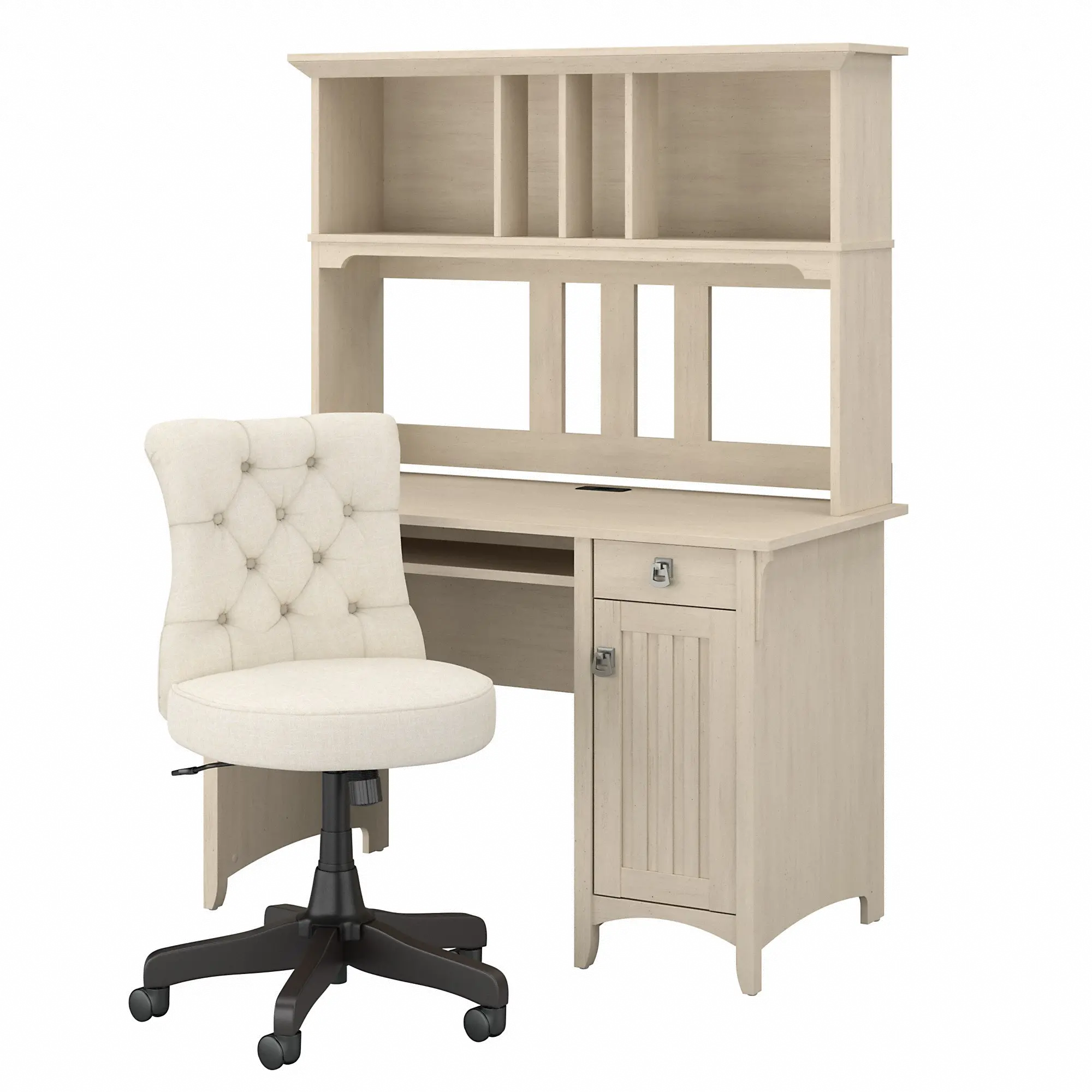 SAL012AW Salinas Antique White Brown Desk And Chair-2