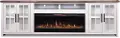 Hampton White 96 Fireplace TV Stand