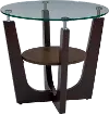 Four-Points Glass Espresso End Table
