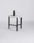 Rowen Black and White End Table