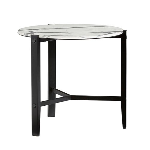 Rowen Black and White End Table-2