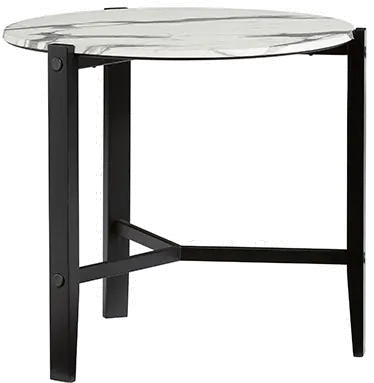 Rowen Black and White End Table-2