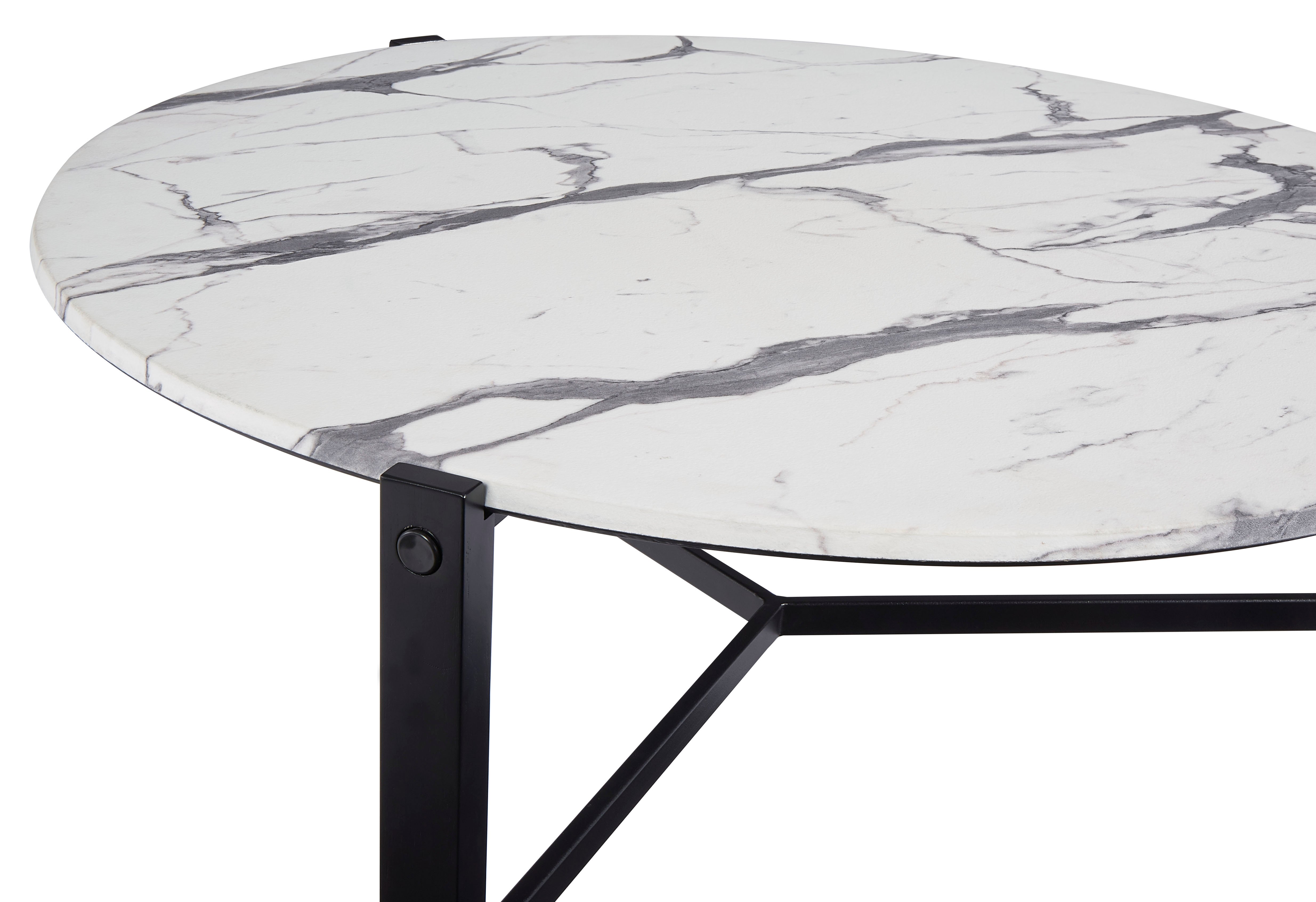 Rowen Black and White End Table-3