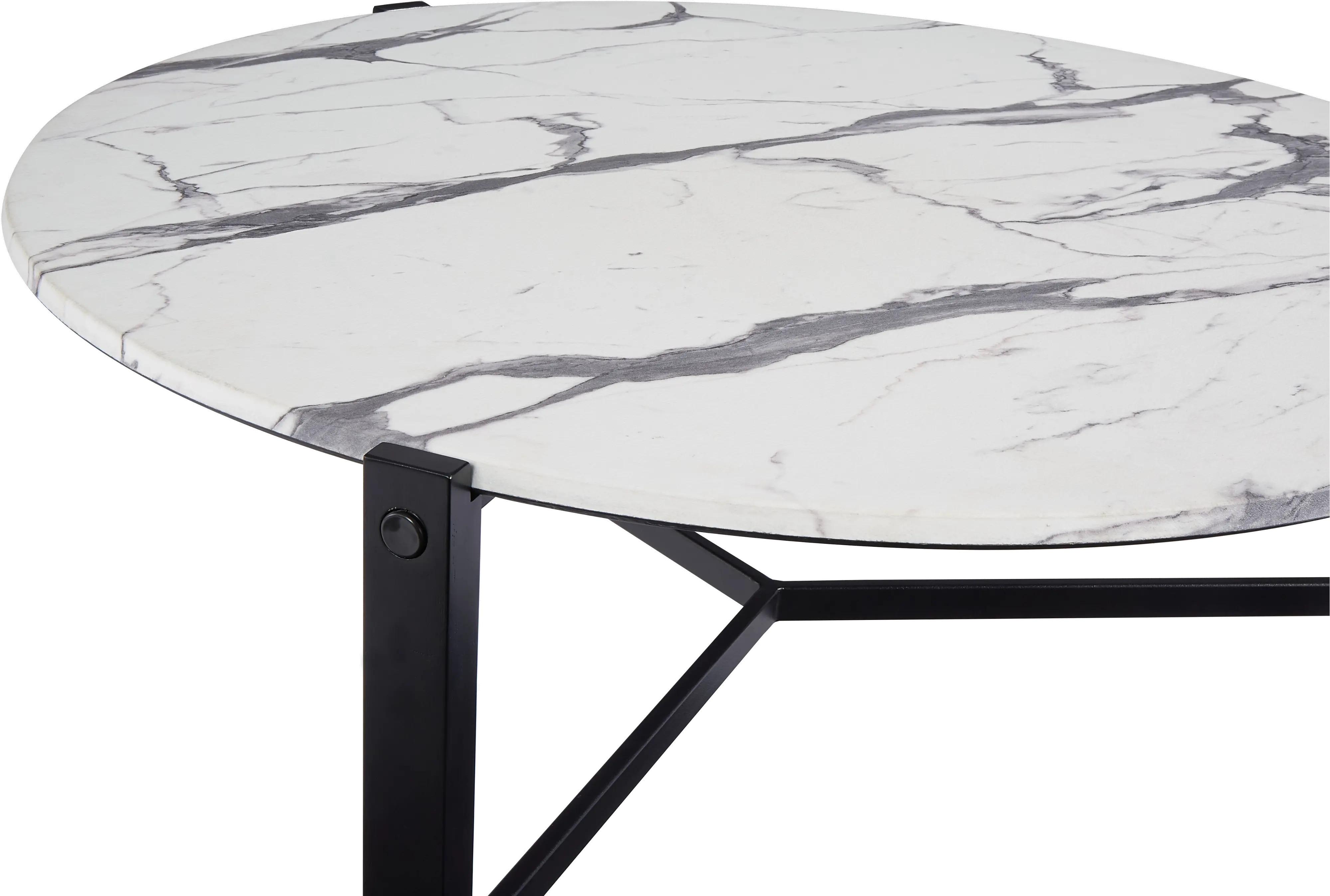 Rowen Black and White End Table-3