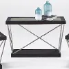 Clearance East Bay Black and Silver Sofa Table