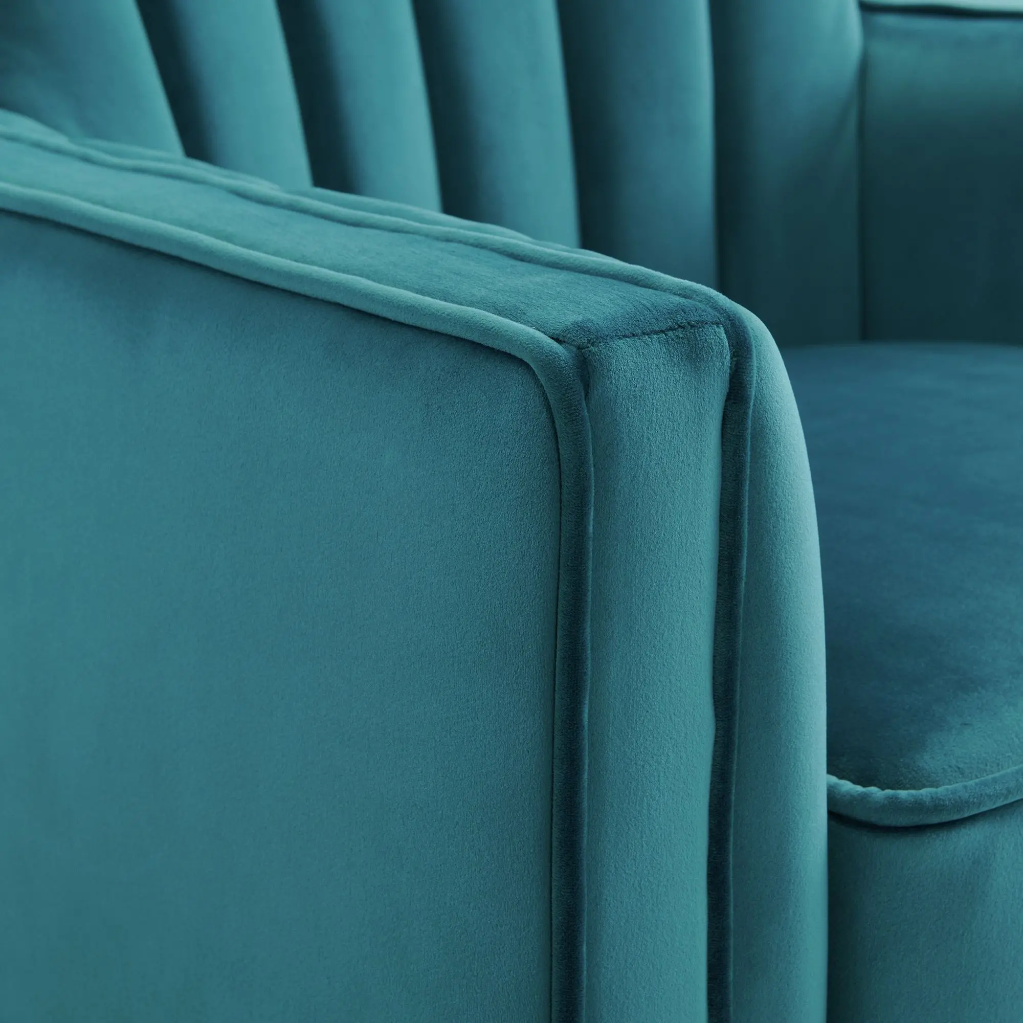 Loden Modern Glam Royale Peacock Green Swivel Chair-2