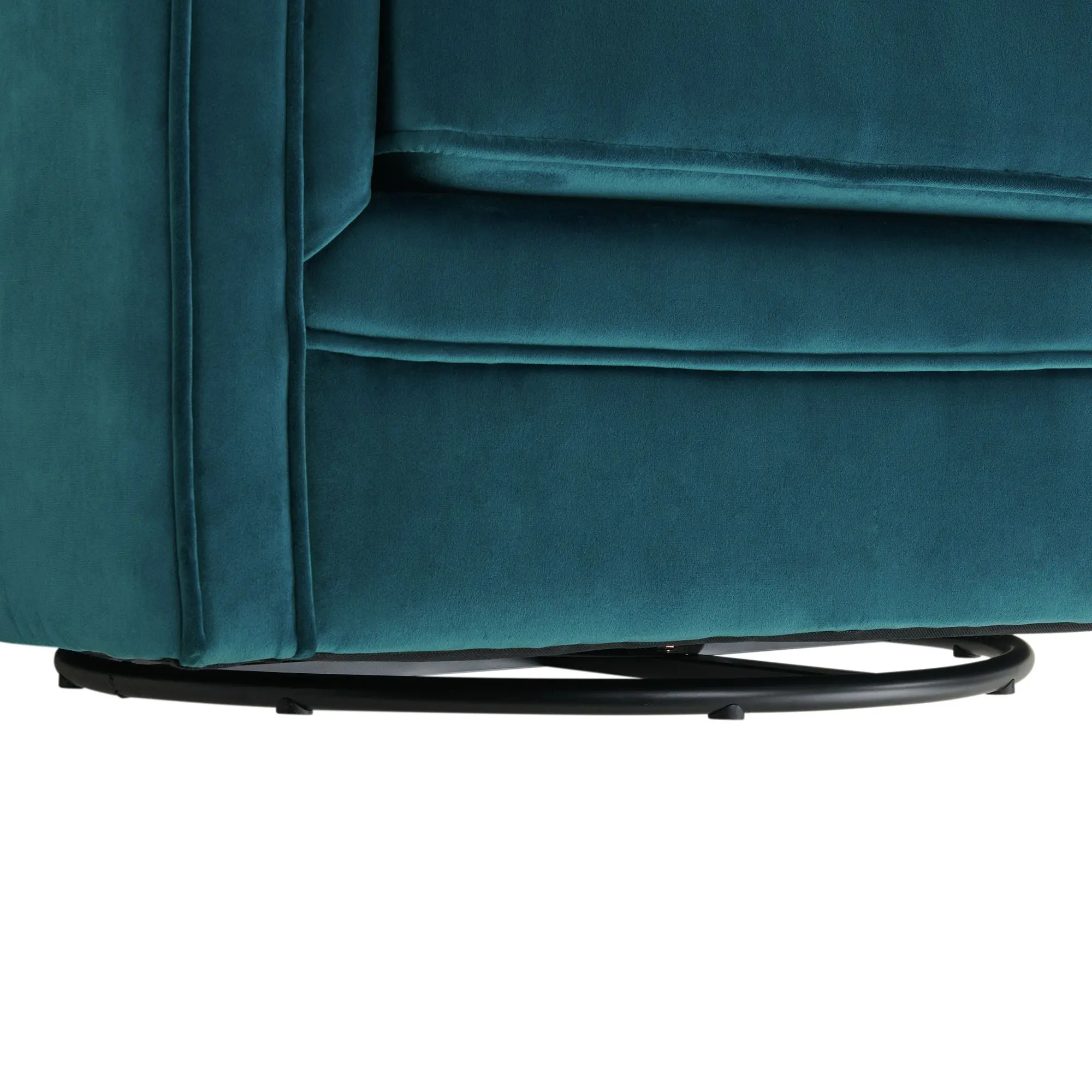 Loden Modern Glam Royale Peacock Green Swivel Chair-4