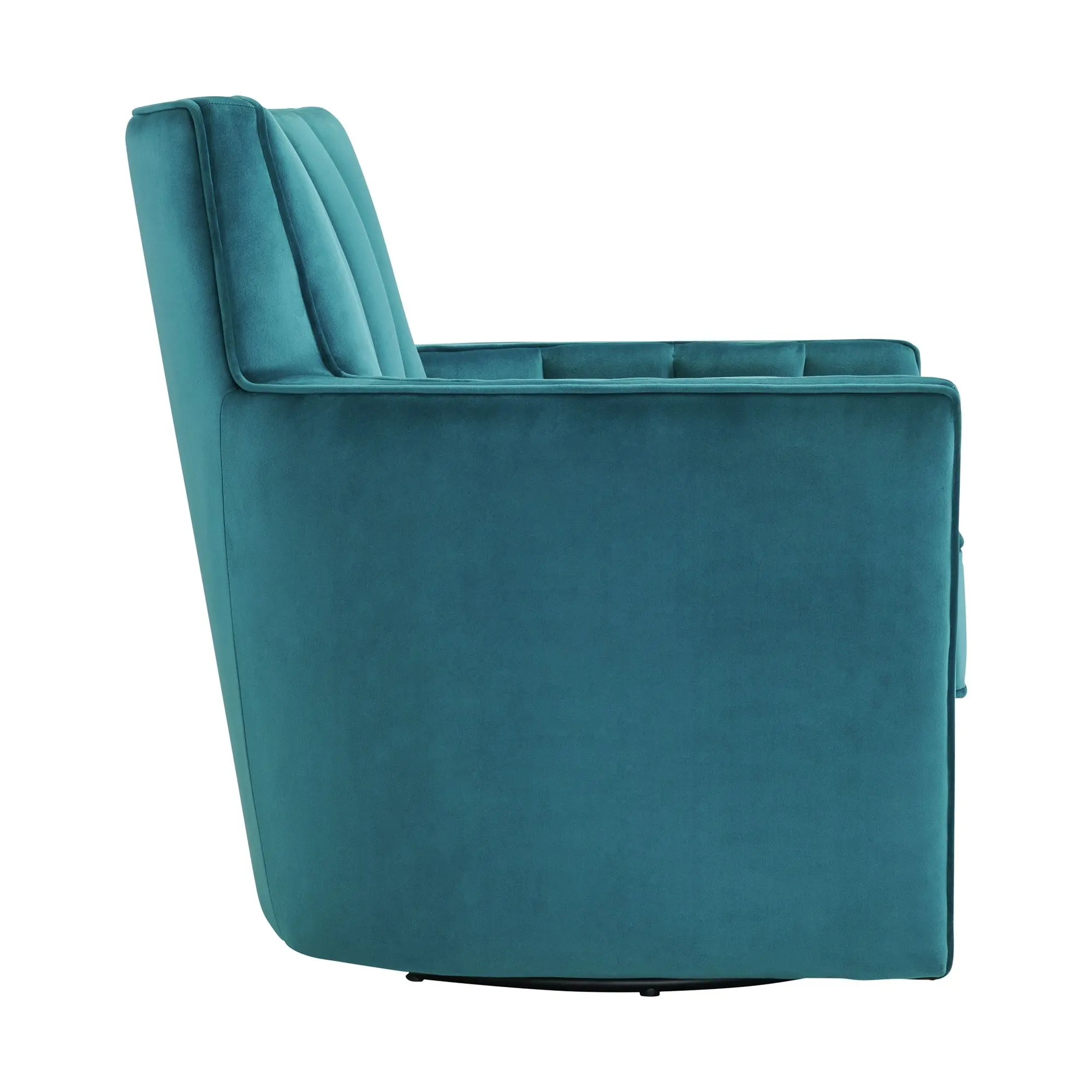 Loden Modern Glam Royale Peacock Green Swivel Chair-6