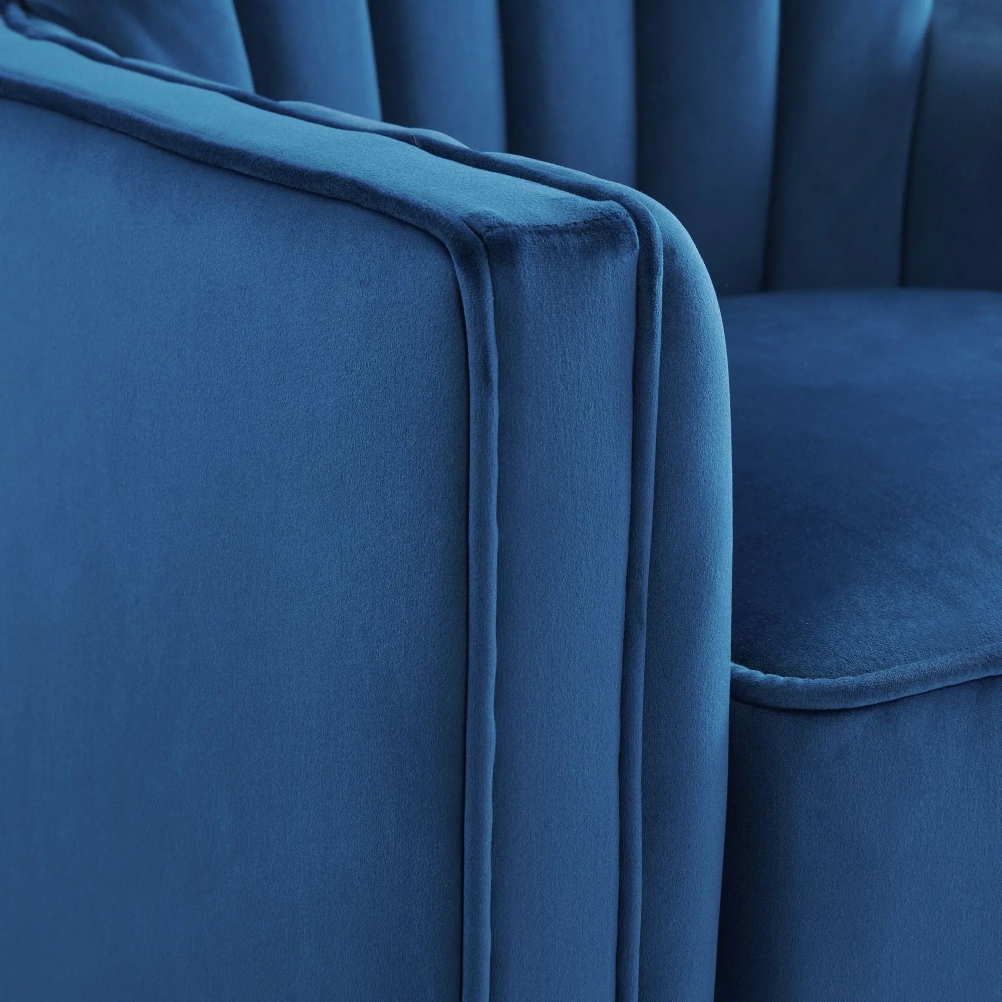 Loden Modern Glam Royale Cobalt Blue Swivel Chair-3