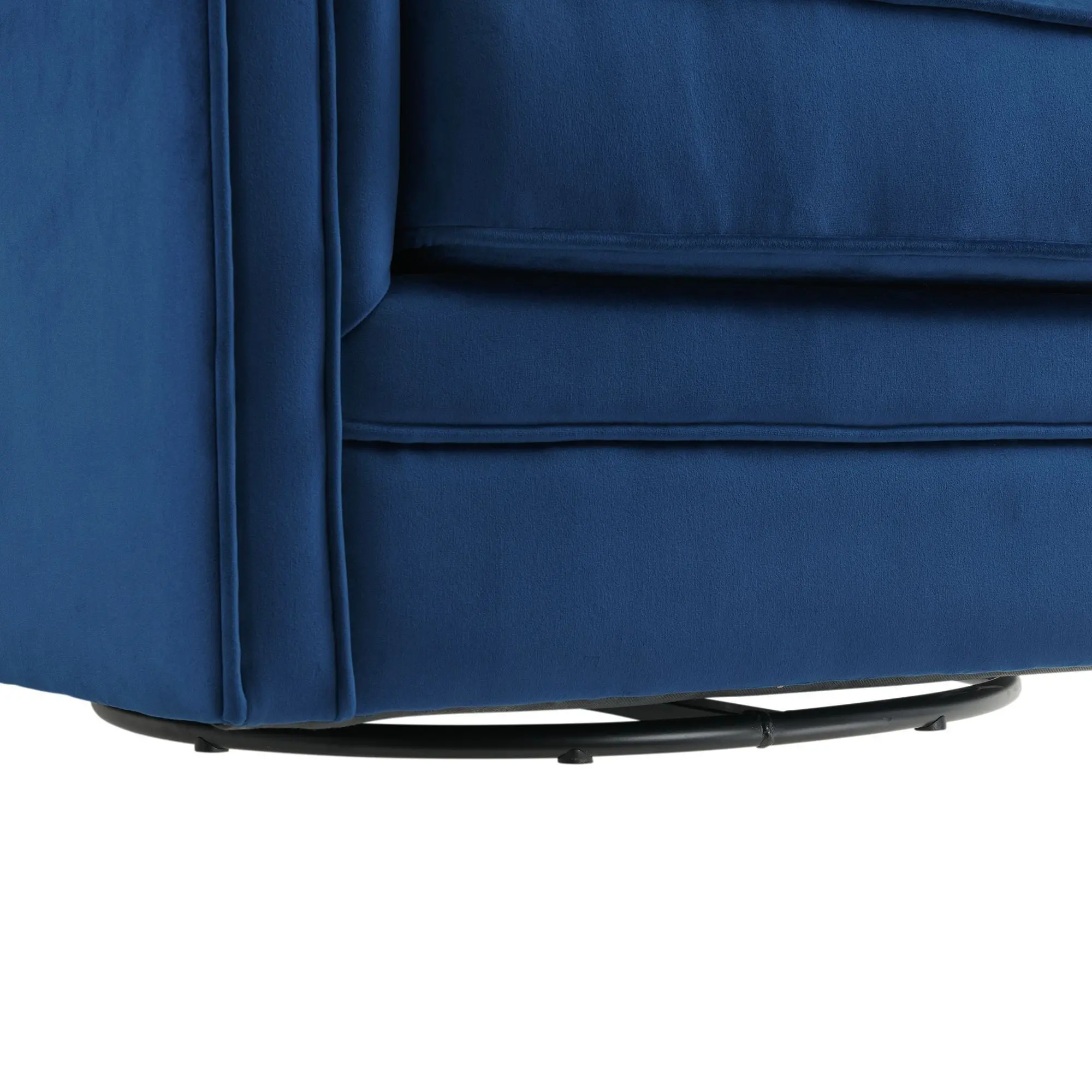 Loden Modern Glam Royale Cobalt Blue Swivel Chair-5