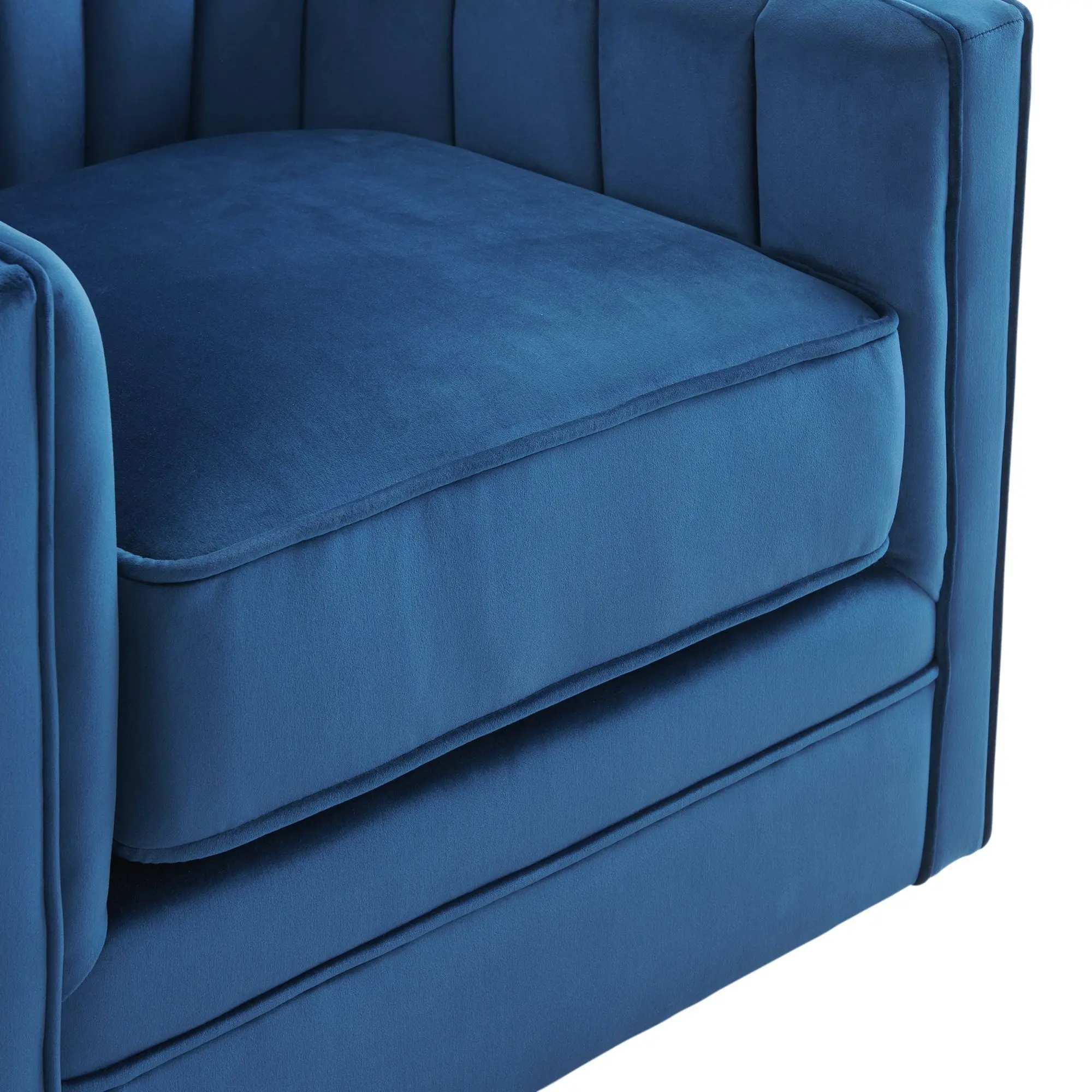 Loden Modern Glam Royale Cobalt Blue Swivel Chair-6