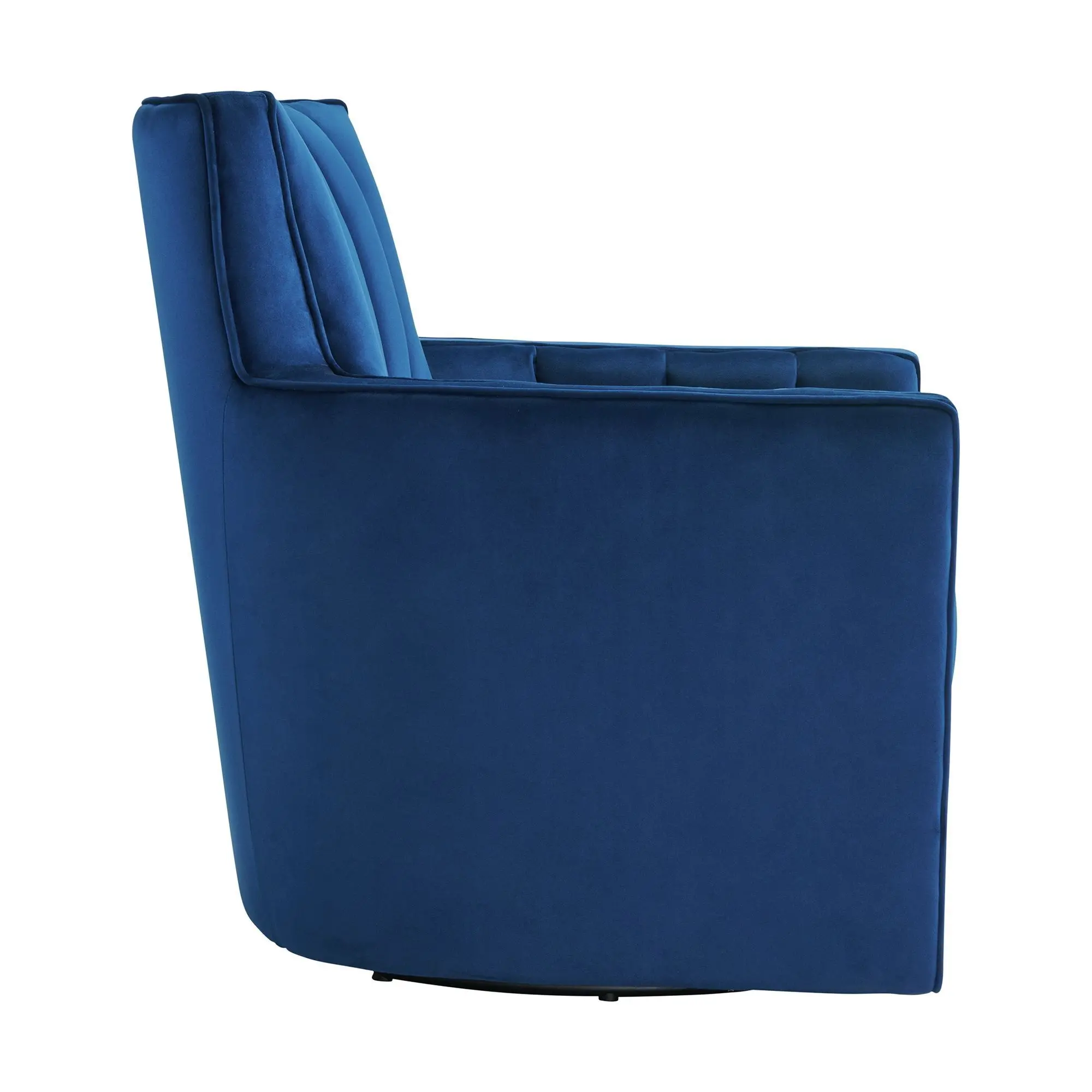 Loden Modern Glam Royale Cobalt Blue Swivel Chair-7