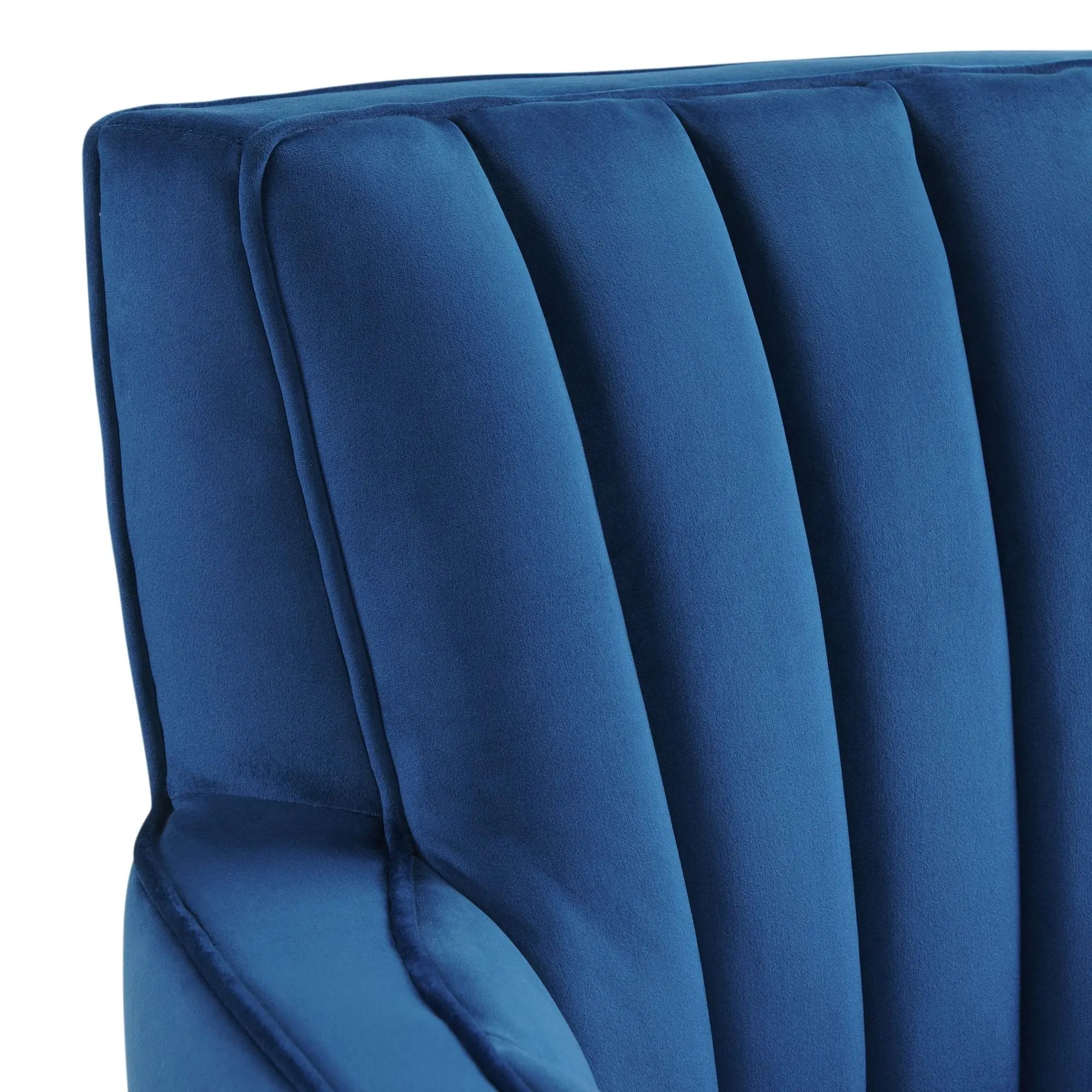 Loden Modern Glam Royale Cobalt Blue Swivel Chair-8