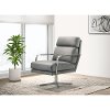 Kota Mid Century Modern Alisa Gray Swivel Chair