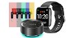 Fitness Accessory Bundle with Black Smart Watch