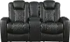 Clearance Winston Black Power Reclining Console Lovesat