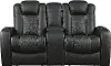 Winston Black Power Reclining Console Lovesat