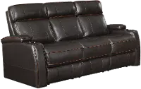 Transformer Brown Leather Power Reclining Sofa