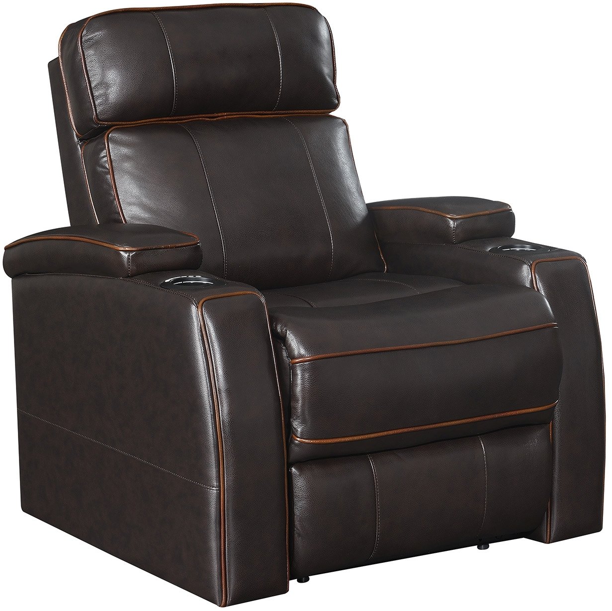 Transformer Brown Leather Power Recliner-1