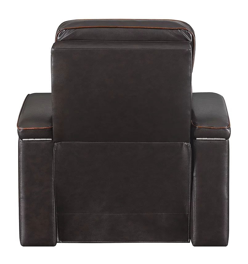 Transformer Brown Leather Power Recliner-5