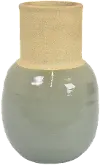 Allie 12 Inch Olive Green Vase