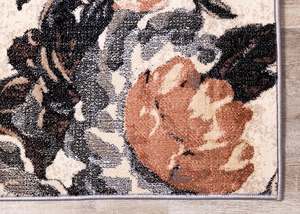 Abbey 8 x 11 Floral Gray Cream Area Rug-4