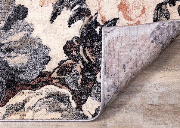 Abbey 8 x 11 Floral Gray Cream Area Rug-5