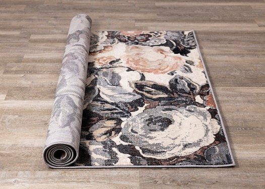 Abbey 8 x 11 Floral Gray Cream Area Rug-6