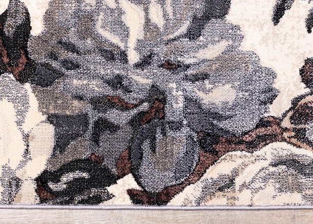 Abbey 8 x 11 Floral Gray Cream Area Rug-7