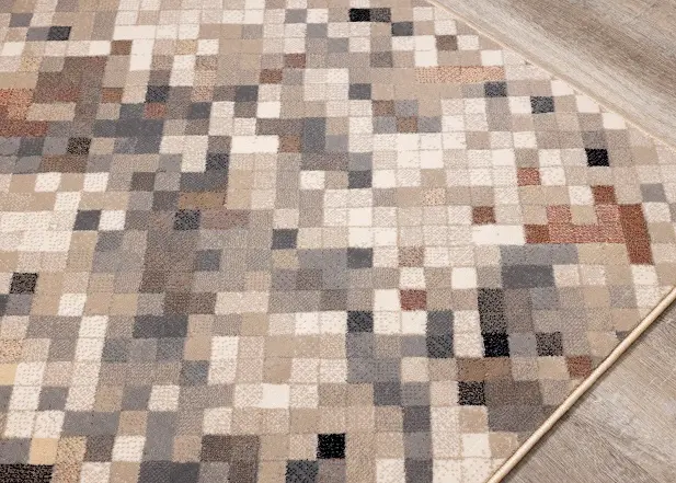 Abbey 5 x 8 Geometric Gray Beige Area Rug-3
