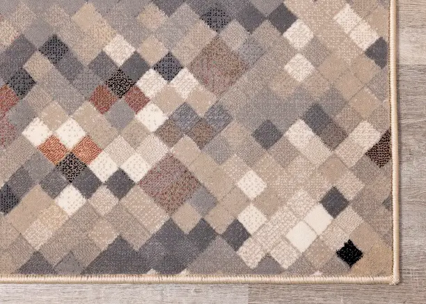 Abbey 5 x 8 Geometric Gray Beige Area Rug-4