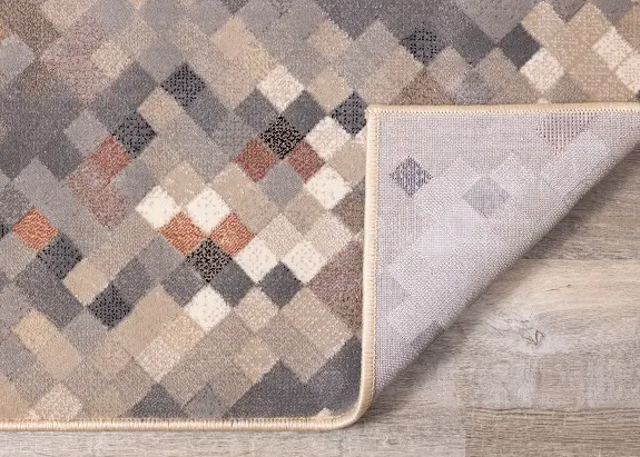 Abbey 5 x 8 Geometric Gray Beige Area Rug-5