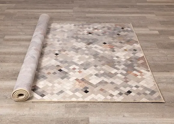 Abbey 5 x 8 Geometric Gray Beige Area Rug-6