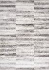 Chorus 2 x 8 Geometric White and Gray Runner Rug