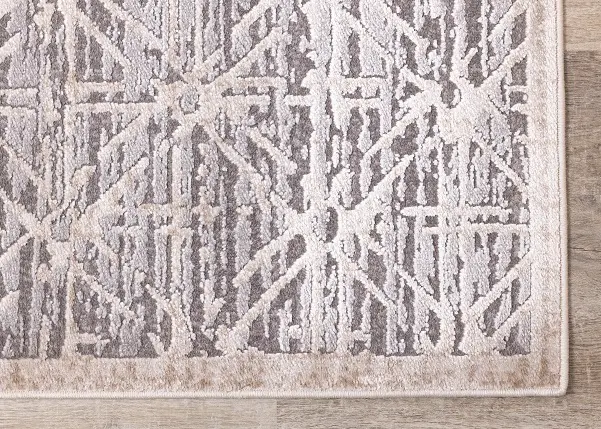 Chorus 5 x 8 Art Deco Gray Beige Area Rug-5